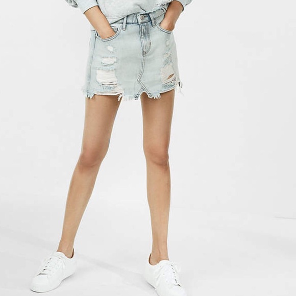 express jean skirt